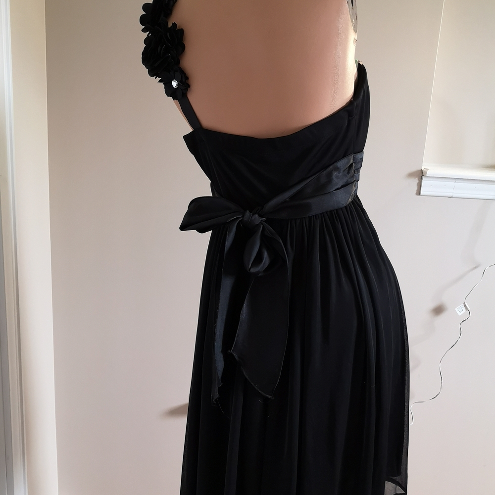 My Michelle Fairy Goth Black One-Shoulder Dress Knee Length Size L - Picture 2 of 10